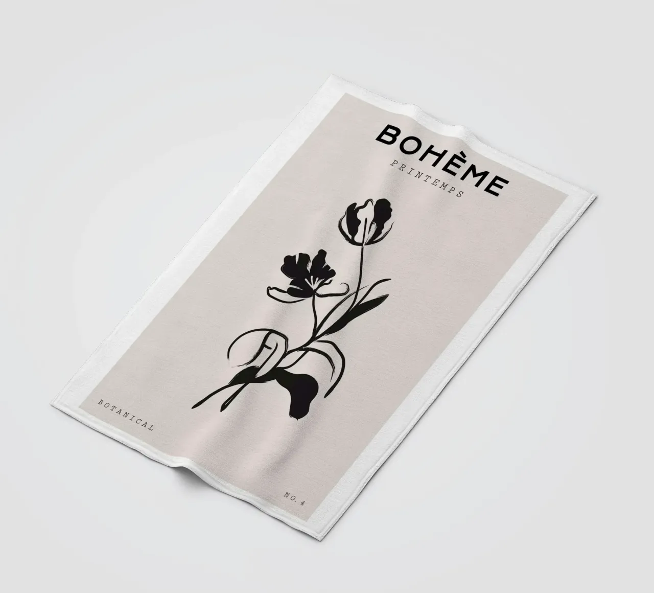 Boho Bohemian 1 Tulip coperta in pile da Boho Print Collection