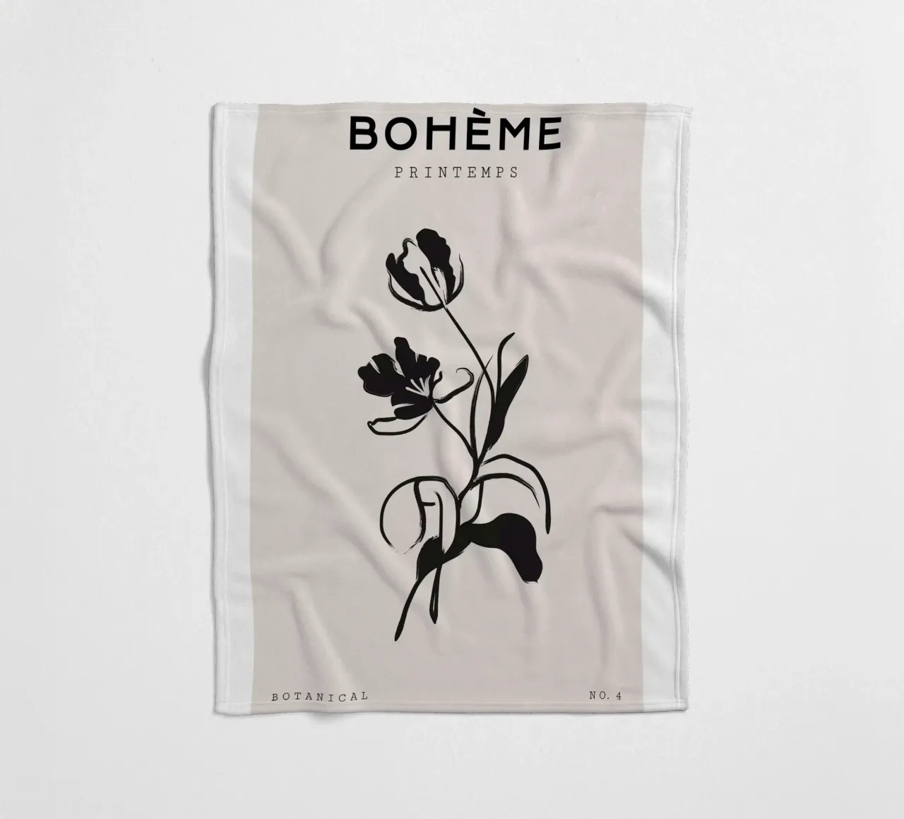 Boho Bohemian 1 Tulip coperta in pile da Boho Print Collection