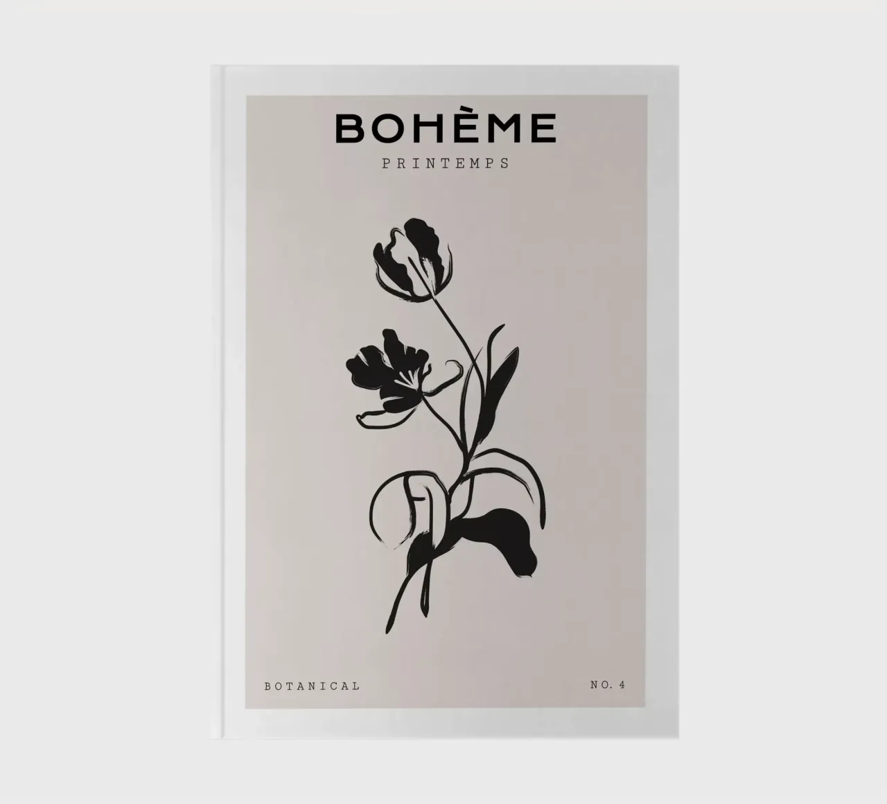 Boho Bohemian 1 Tulip notebook by Boho Print Collection