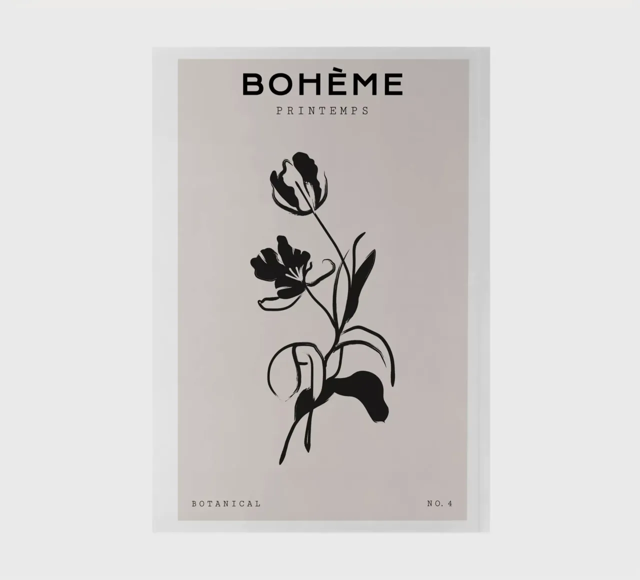 Boho Bohemian 1 Tulip notebook by Boho Print Collection