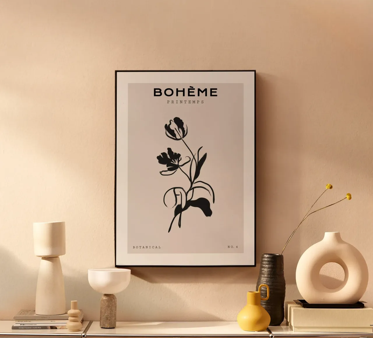 Boho Bohemian 1 Tulip plexiglass da Boho Print Collection