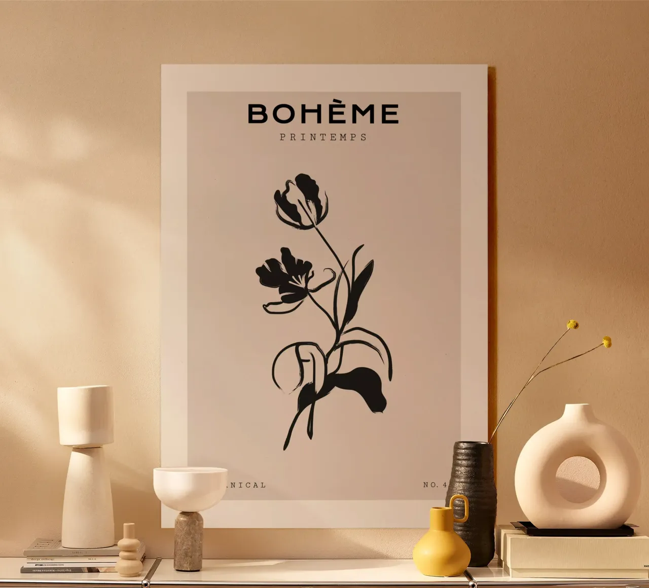 Boho Bohemian 1 Tulip pannello forex da Boho Print Collection