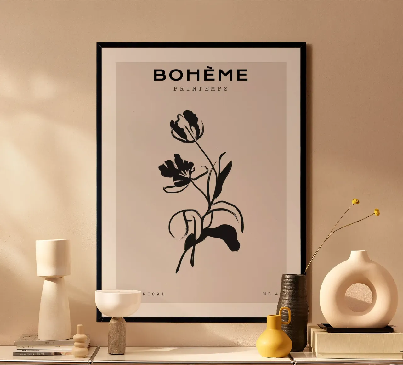 Boho Bohemian 1 Tulip carta hahnemühle da Boho Print Collection