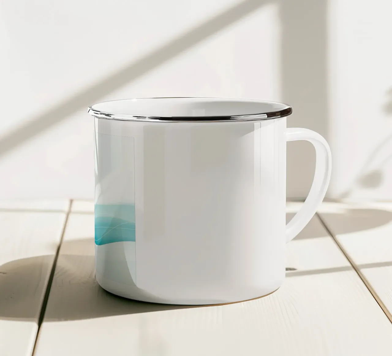 Serene Aqua Waves tazza in smalto da Artistic-shop