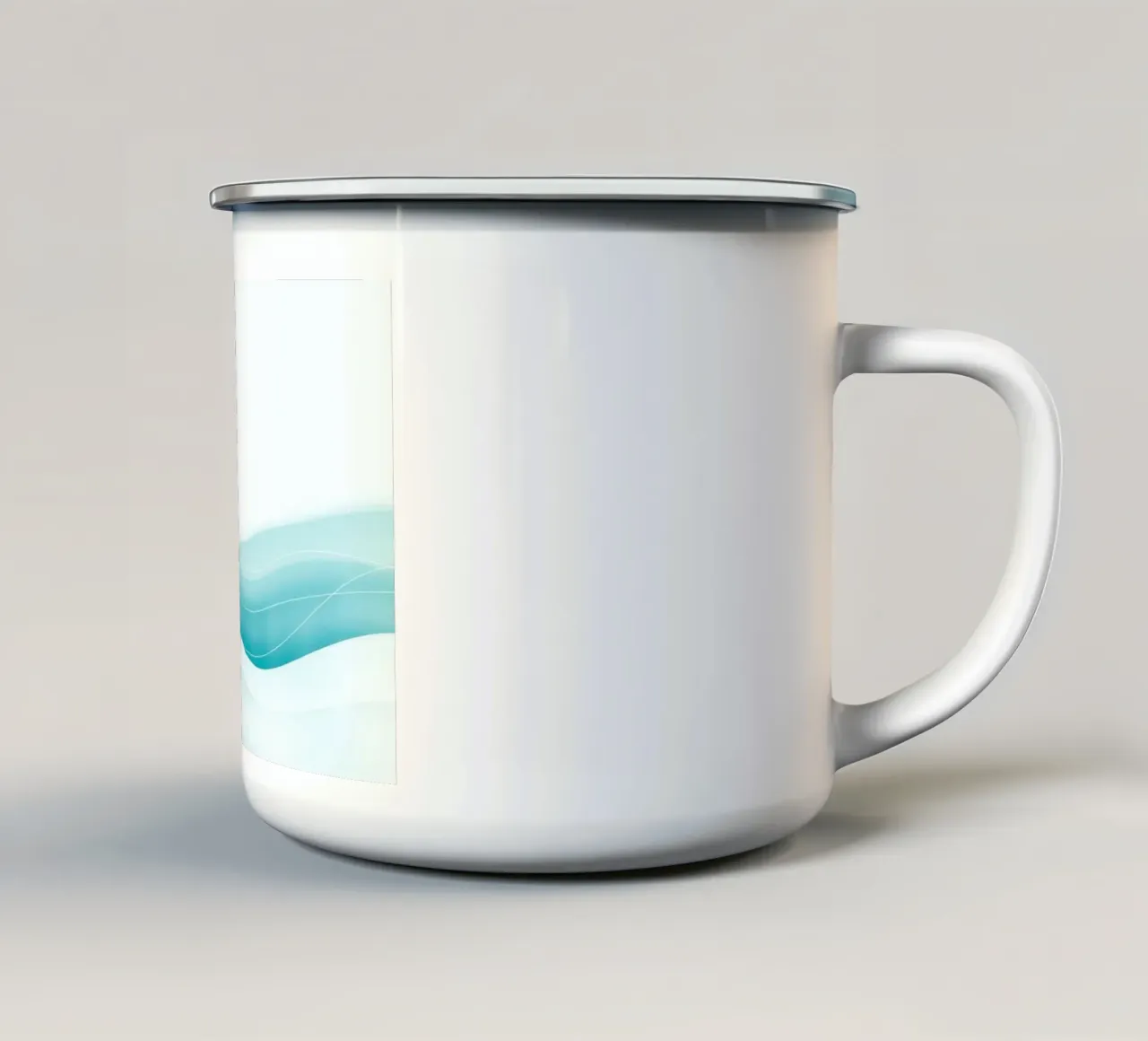 Serene Aqua Waves tazza in smalto da Artistic-shop