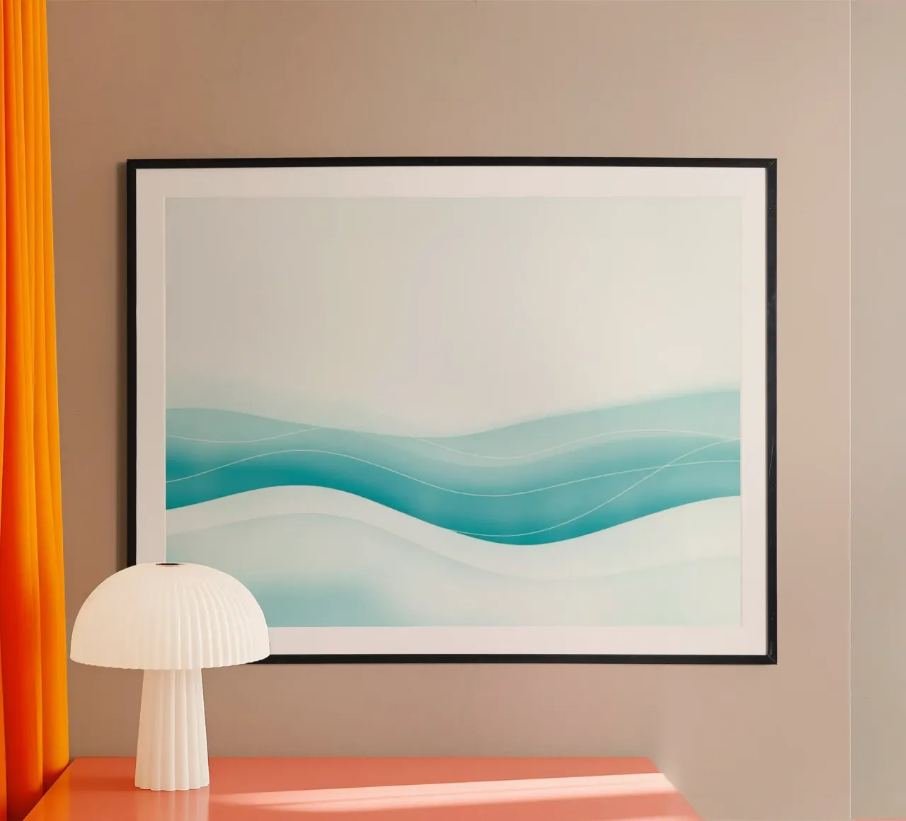 Serene Aqua Waves poster da Artistic-shop