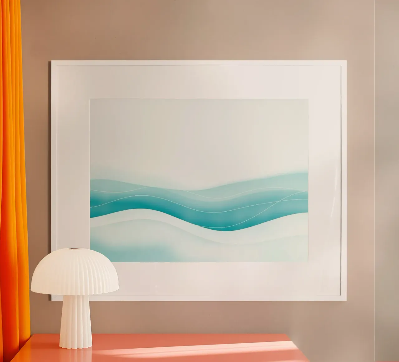 Serene Aqua Waves poster da Artistic-shop