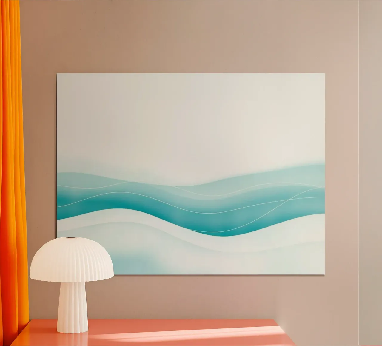 Serene Aqua Waves poster da Artistic-shop