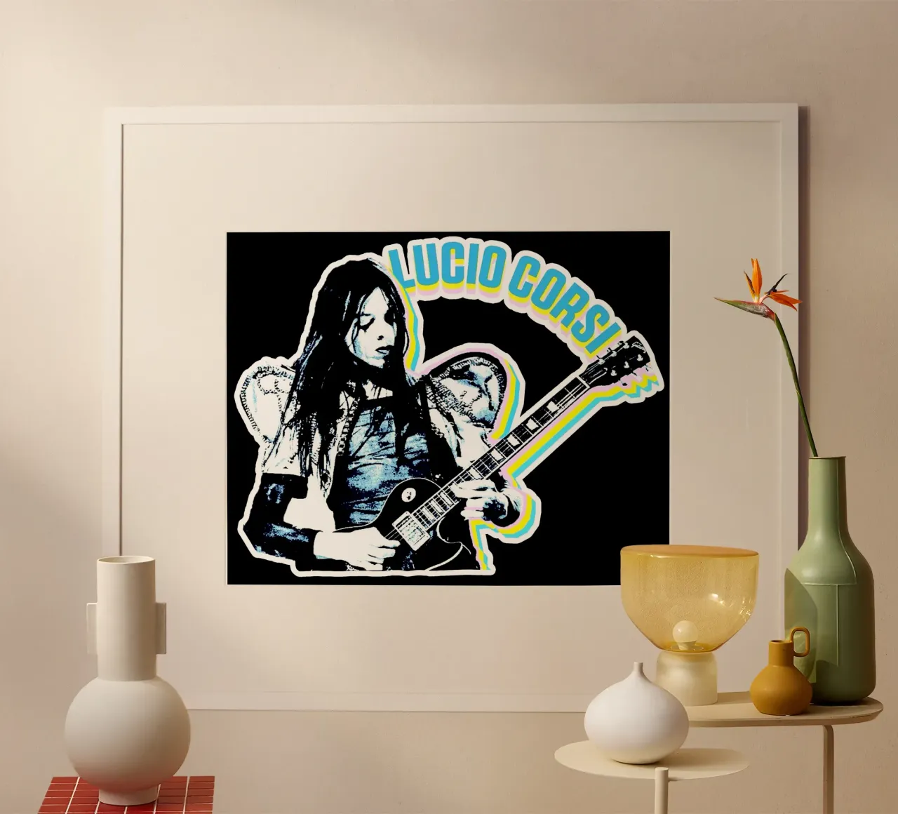 Lucio Corsi Play Guitar Essential T-Shirt poster da anti___heroo