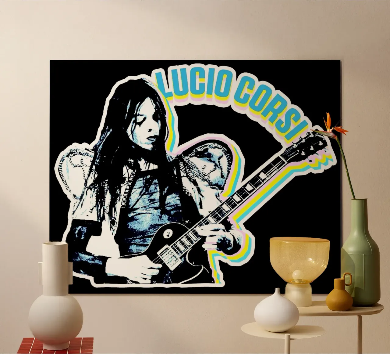 Lucio Corsi Play Guitar Essential T-Shirt poster da anti___heroo