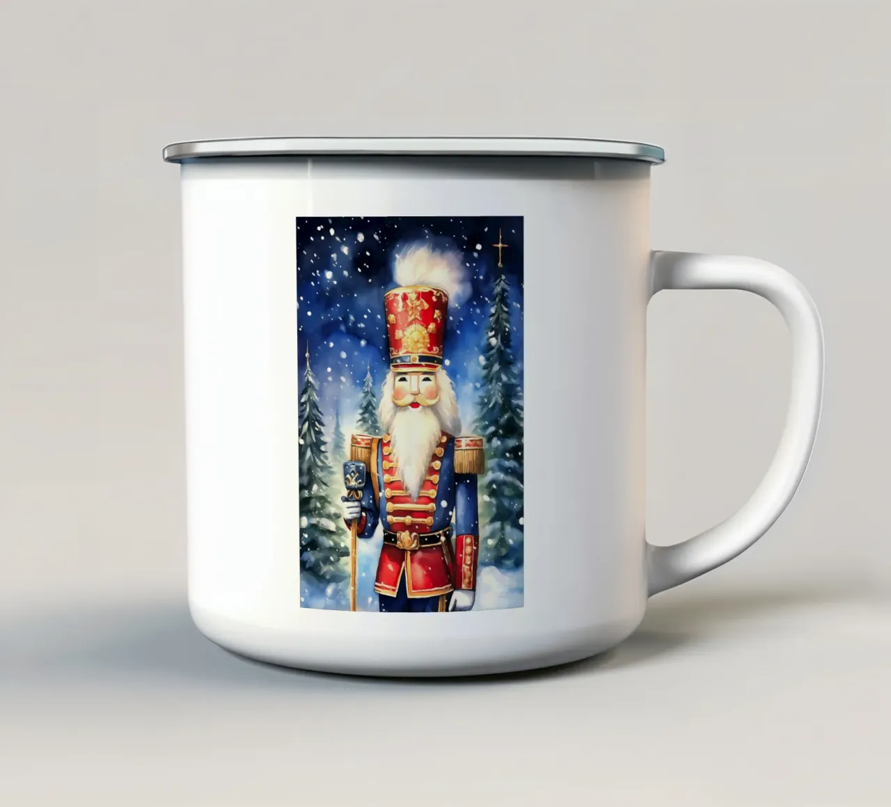 Schiaccianoci di Natale tazza in smalto da Fleur de Lys