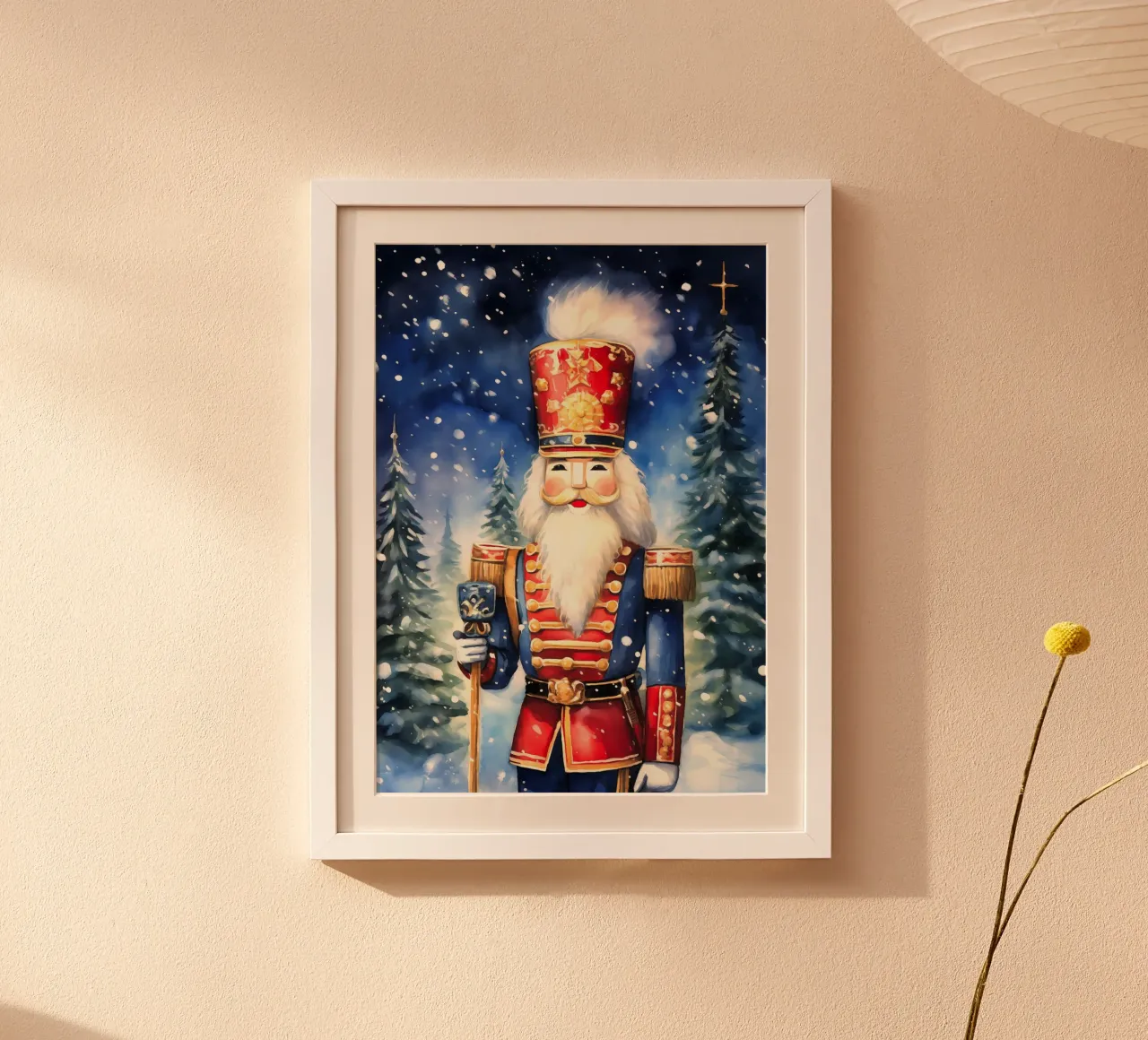 Cascanueces de Navidad poster con marco de plástico de Fleur de Lys