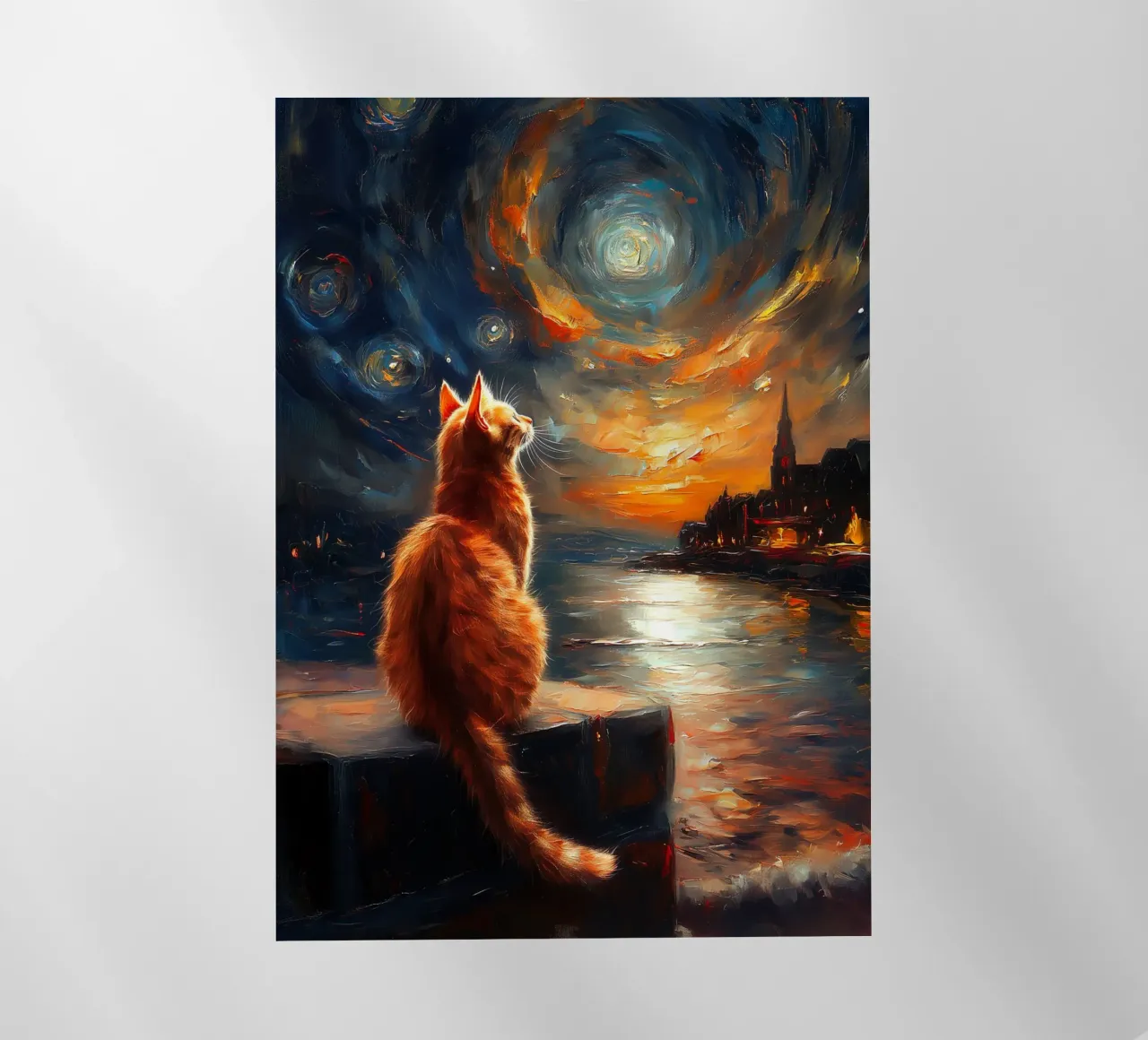 Ginger Cat Notte stellata pellicola backlit da Stellar Creative