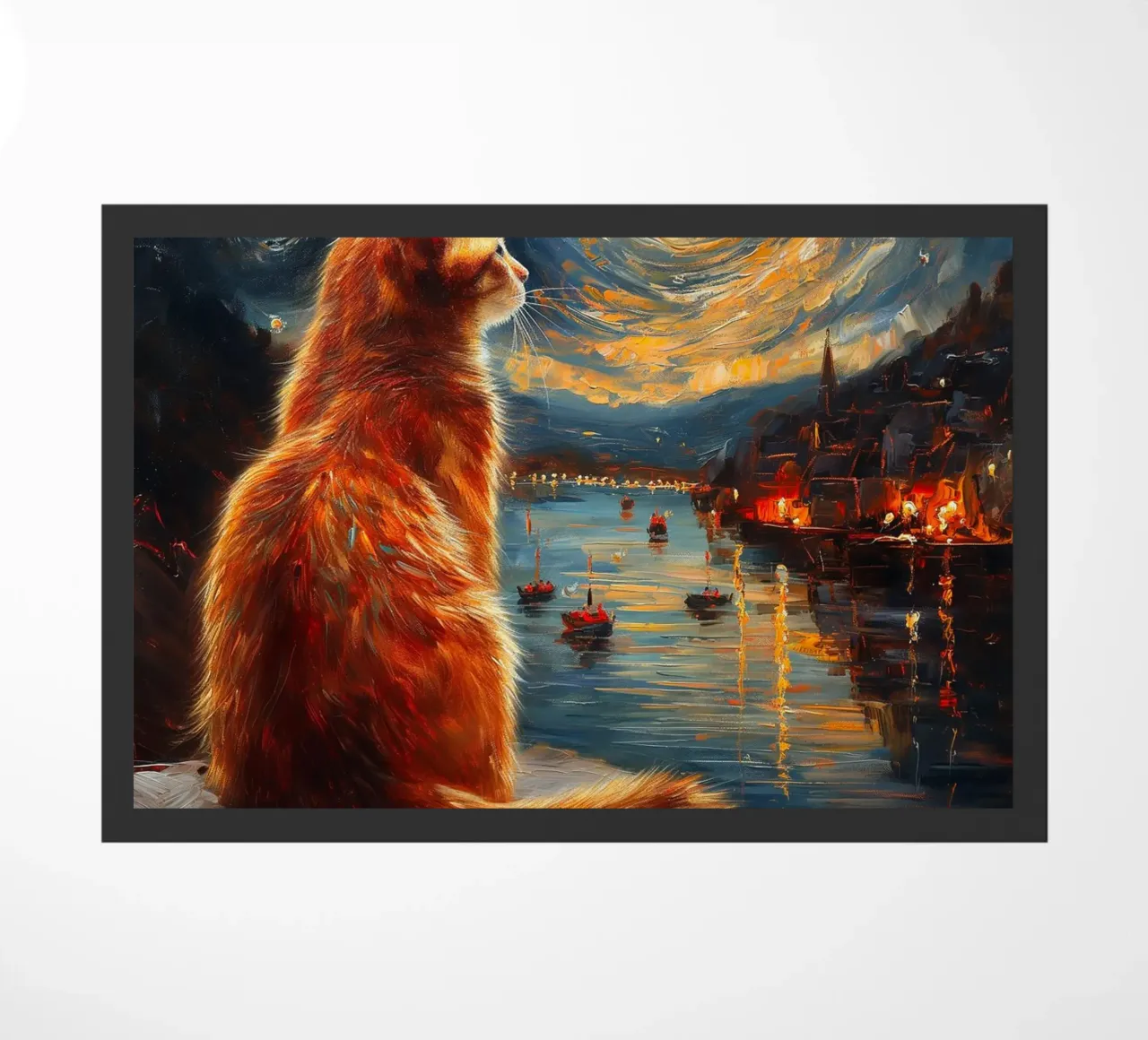 Ginger Cat Notte stellata zerbino da Stellar Creative