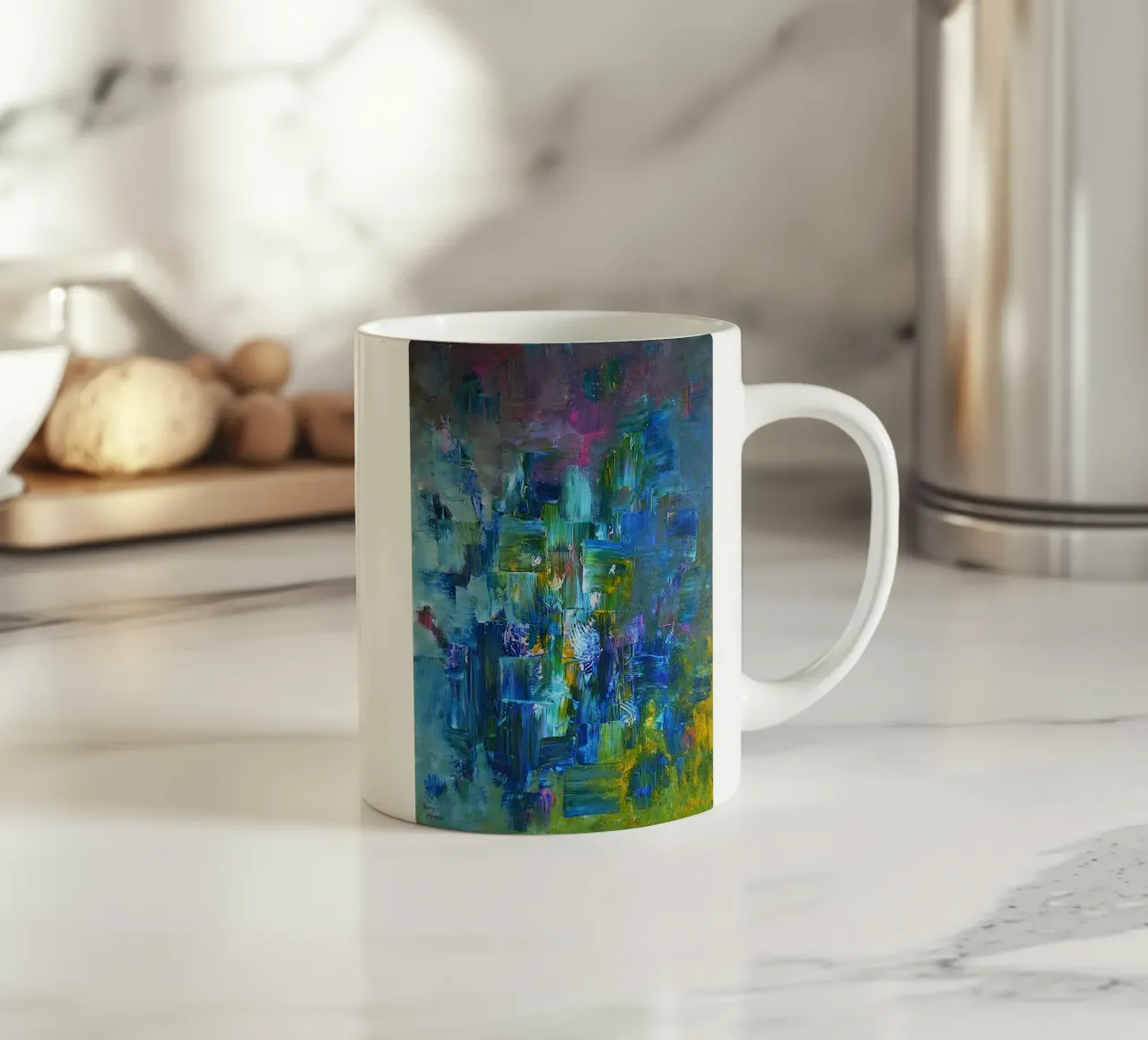 KALEIDOSCOPE tazza in ceramica da Thierry Vobmann Abstract painting
