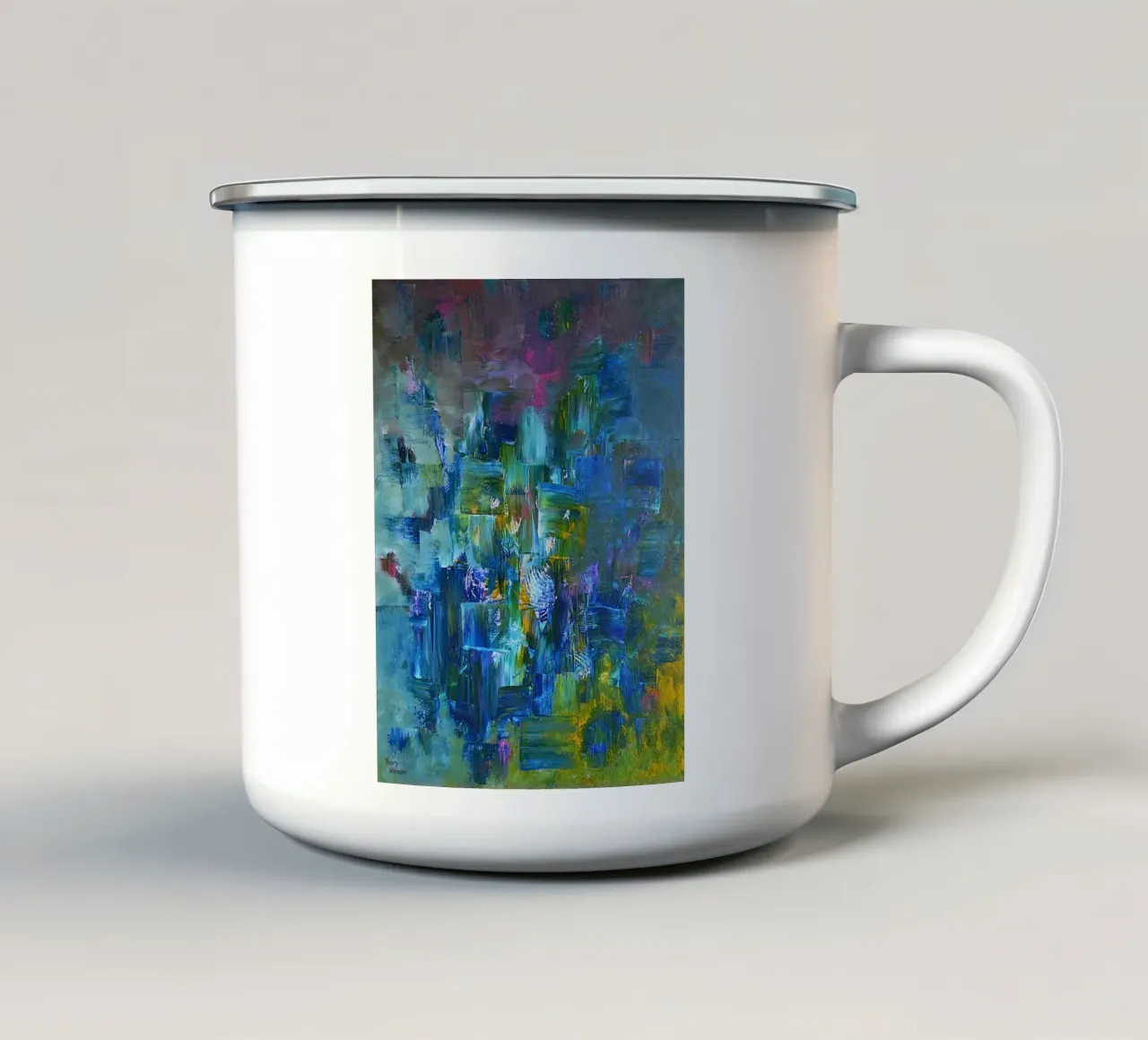 KALEIDOSCOPE tazza in smalto da Thierry Vobmann Abstract painting