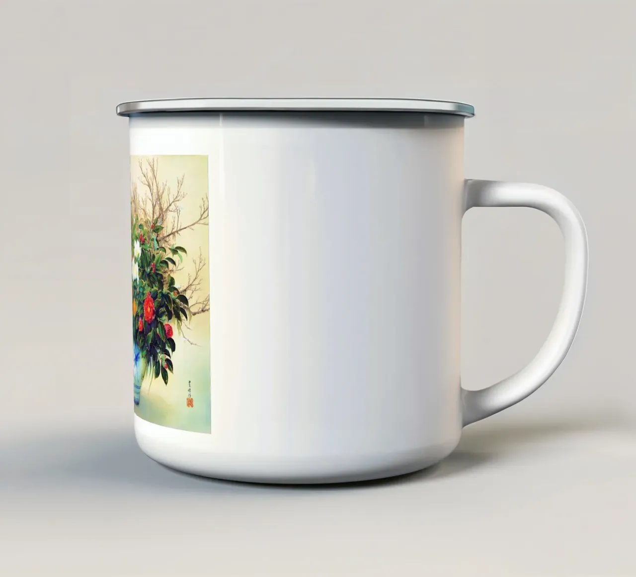 Natura morta di Sakakibara Shiho (1924) tazza in smalto da Classic Art Prints