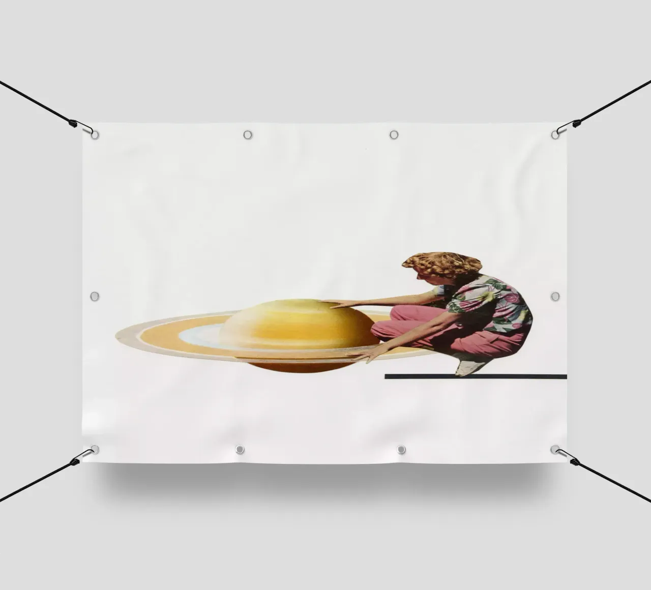 Assistenza a Saturn telo in pvc da Cassia Beck Collage