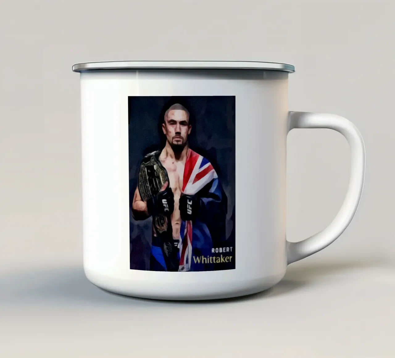 Robert Whittaker campione UFC 2018 tazza in smalto da dan band