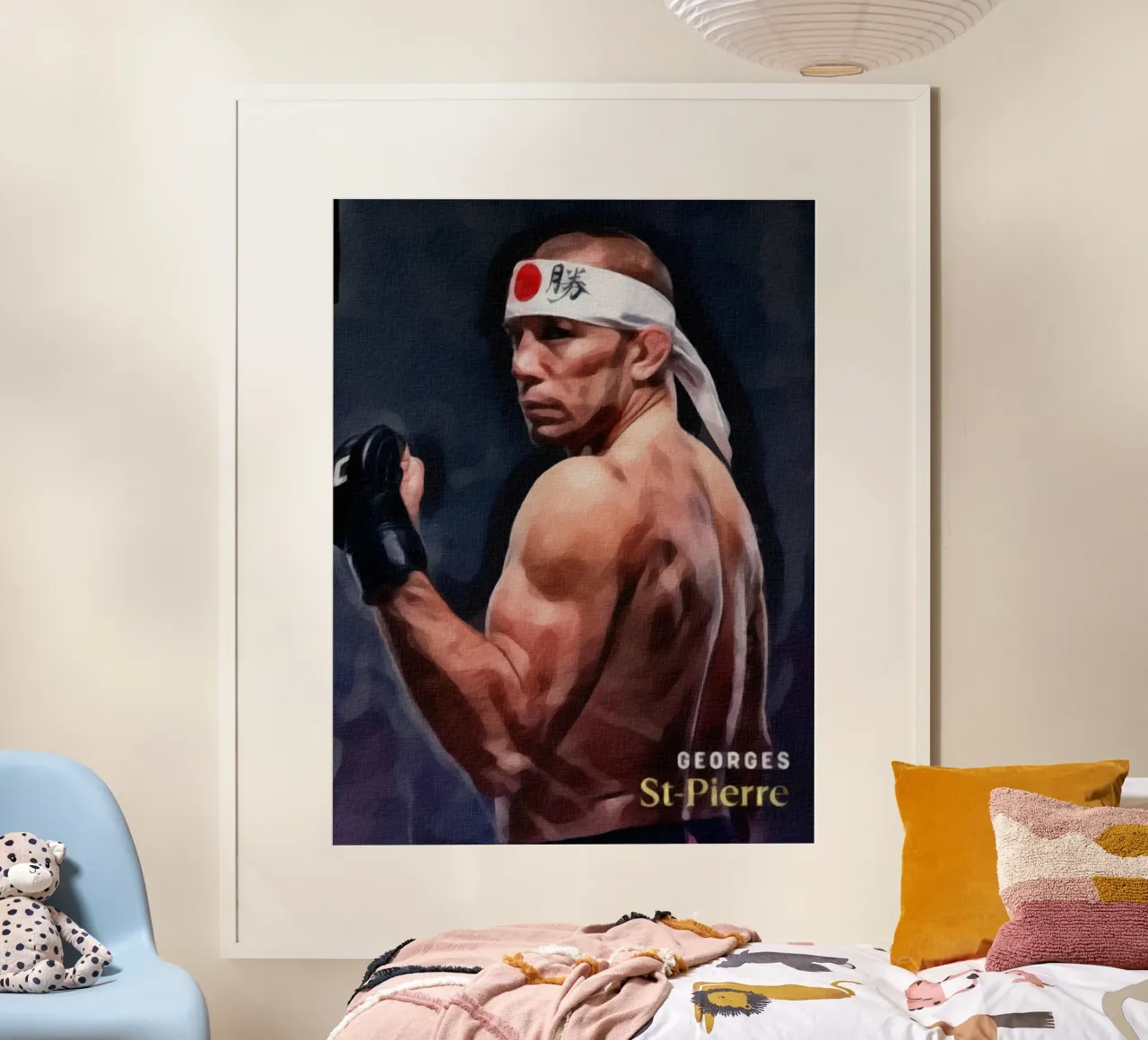 georges st-pierre campione UFC 2017 poster da dan band