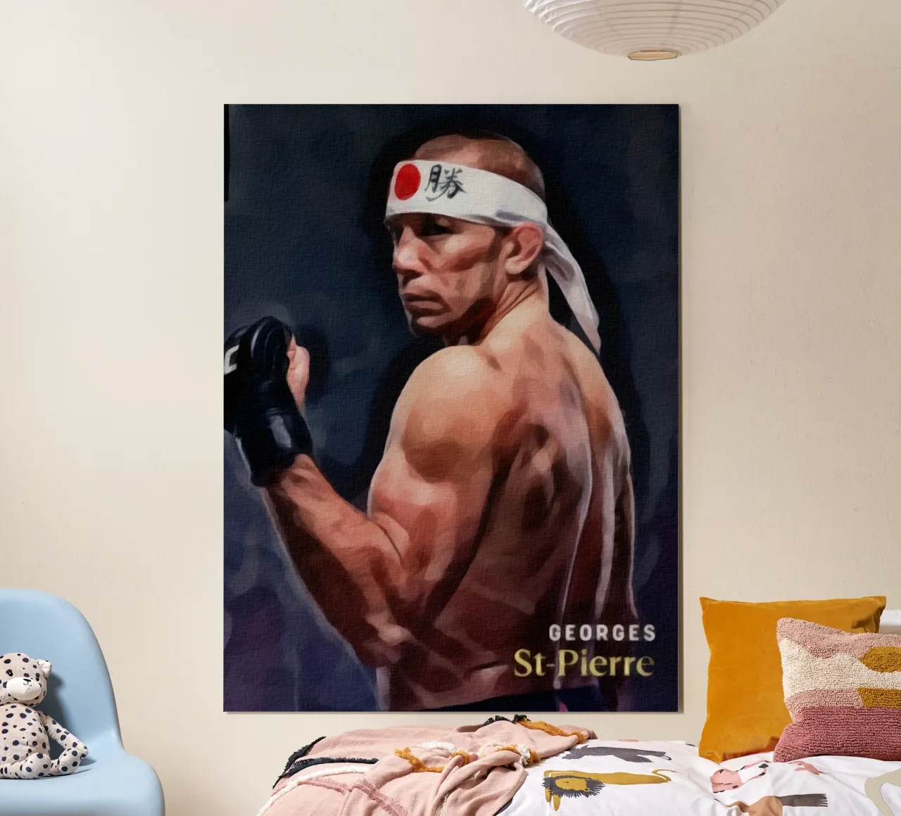 georges st-pierre campione UFC 2017 poster da dan band