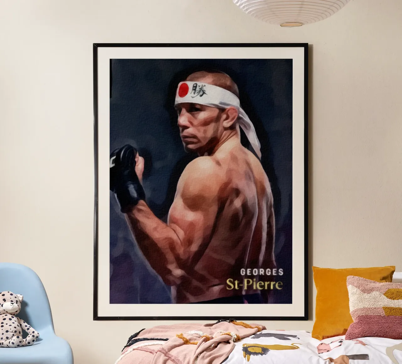 georges st-pierre campione UFC 2017 poster da dan band