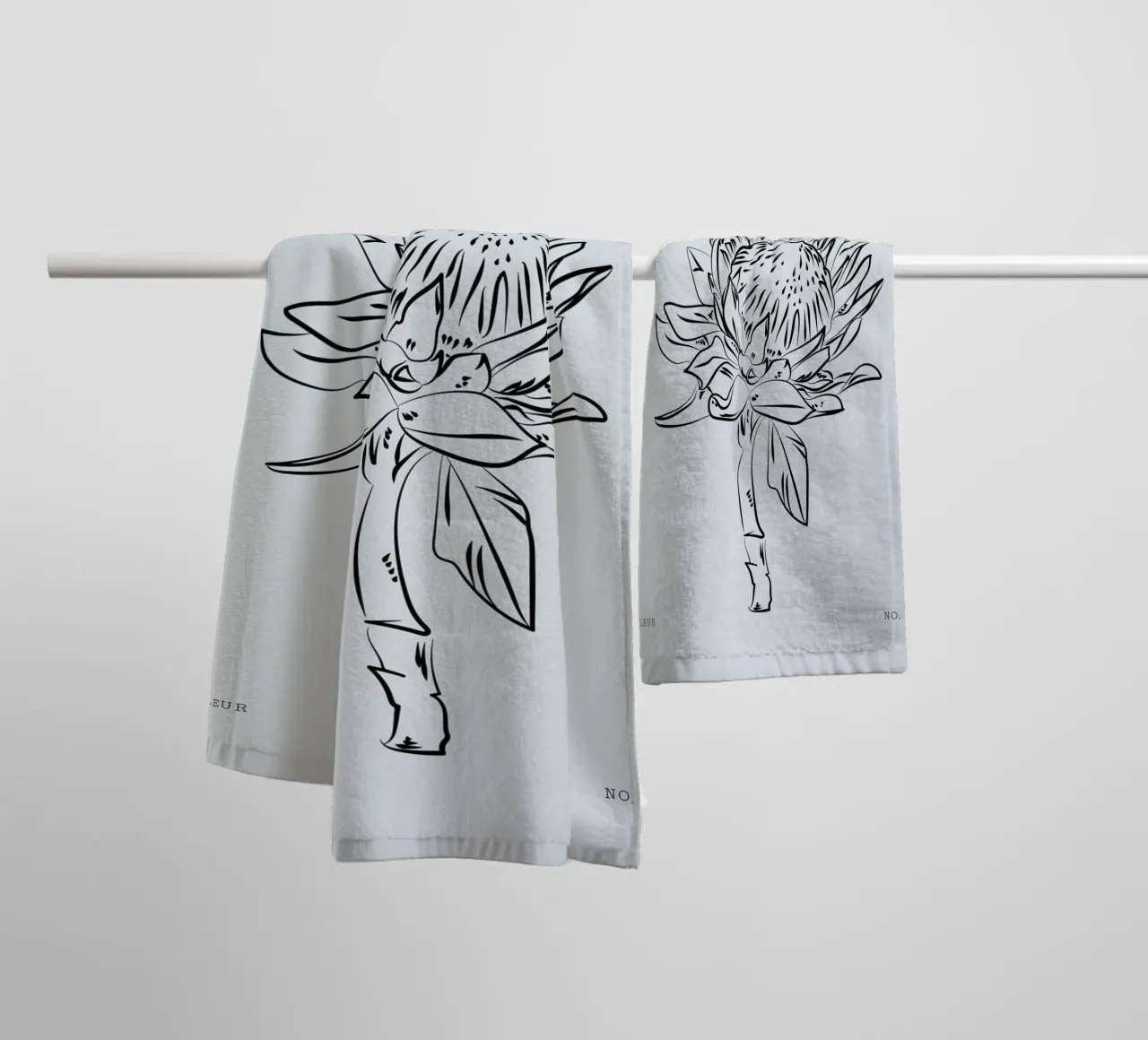 Boho Bohemian 2 Protea asciugamano da bagno da Boho Print Collection