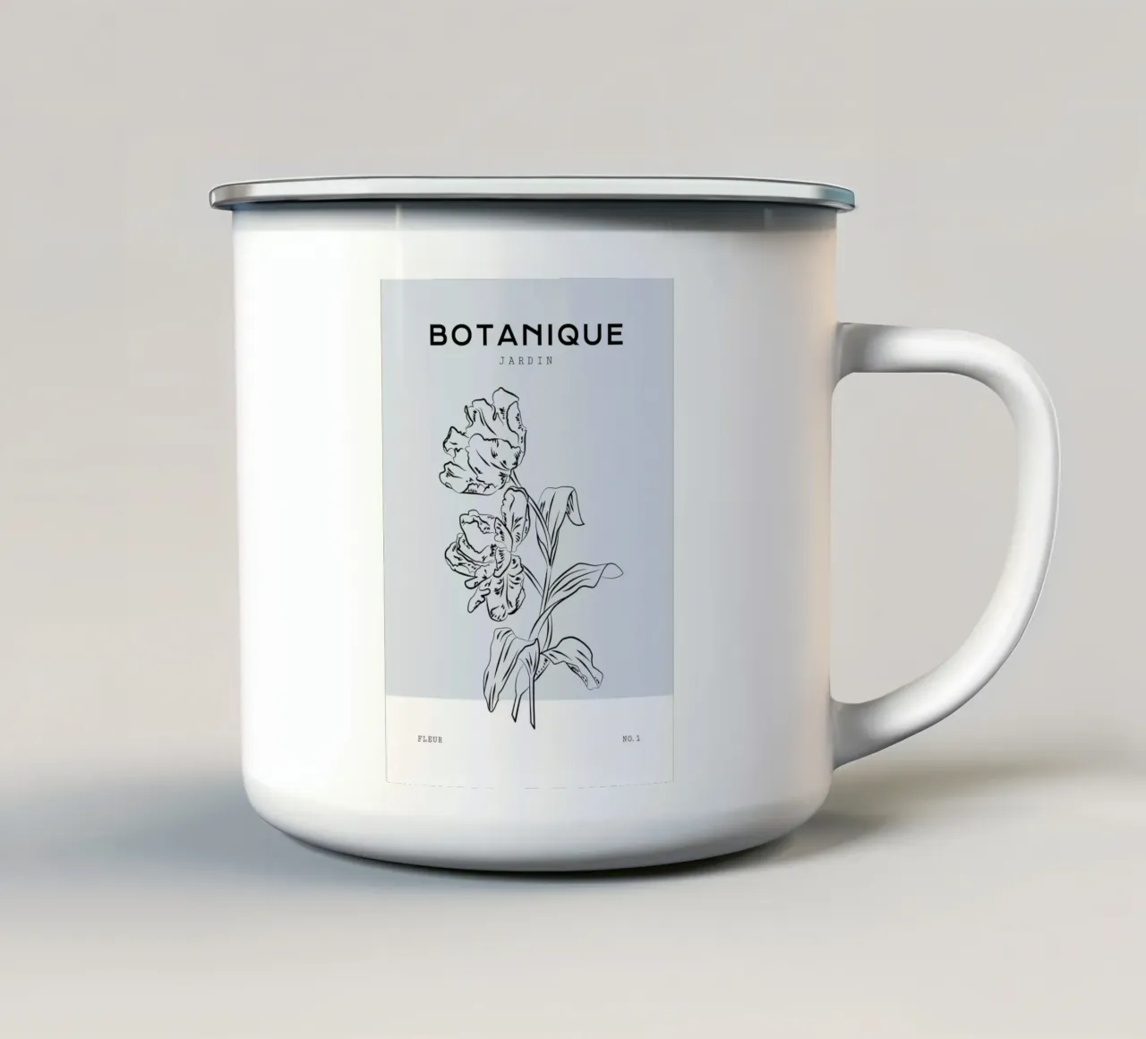 Boho Bohemian 2 Tulipa tazza in smalto da Boho Print Collection
