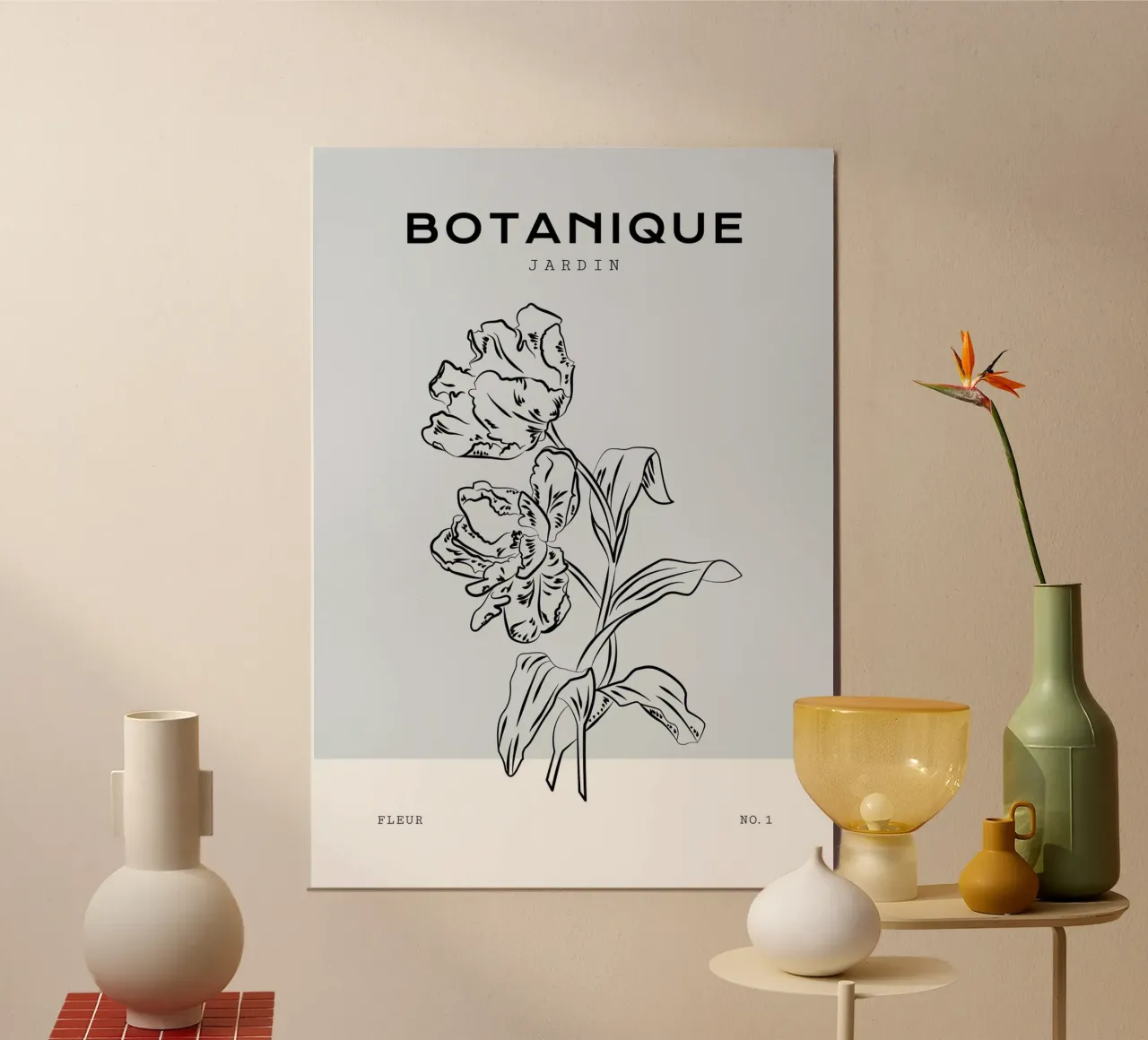 Boho Bohemian 2 Tulipa carta hahnemühle da Boho Print Collection