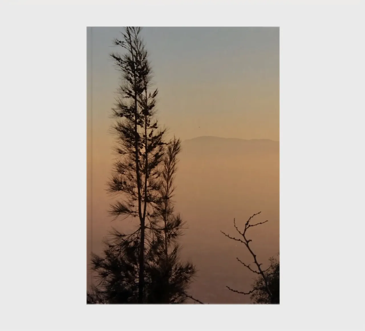 Sunset and trees notebook by LinaTravels