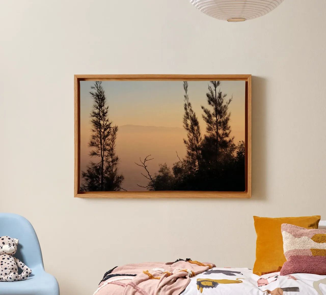 Tramonto e alberi tela con Cornice a cassetta da LinaTravels