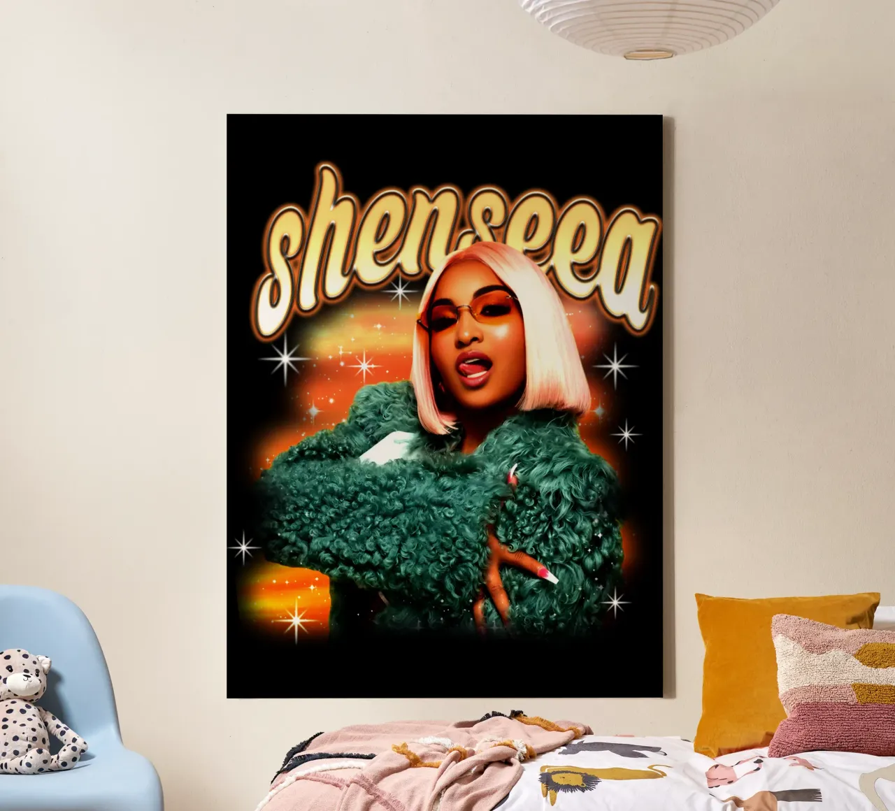 Reggae Shenseea tela con Cornice a cassetta da imstildreaming