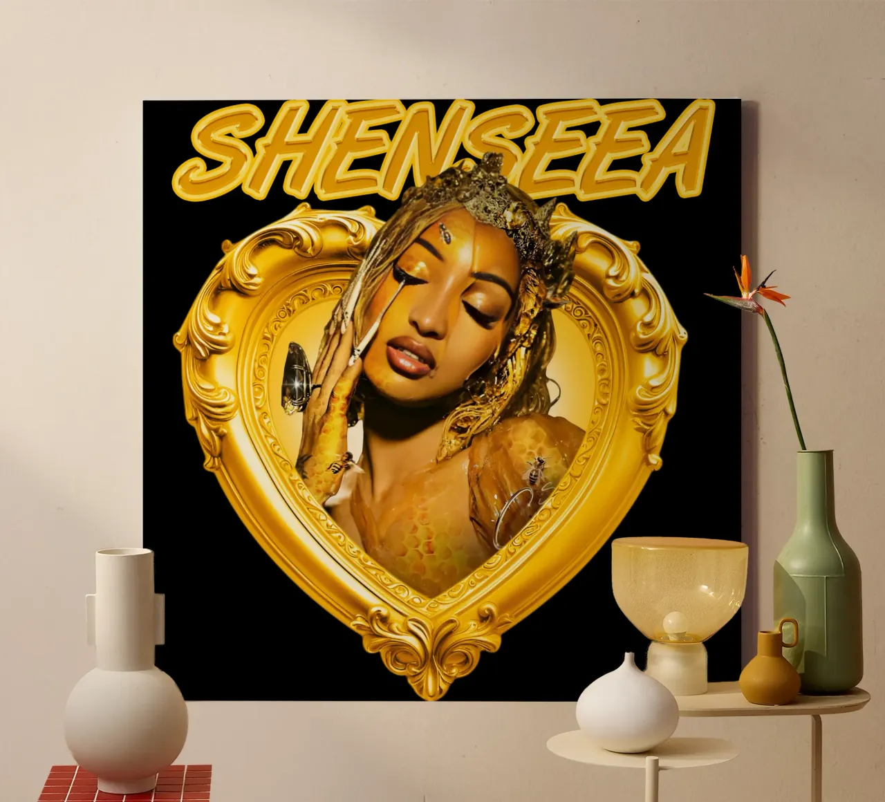 Hip Hop Shenseea canvas with Floater frame by imstildreaming