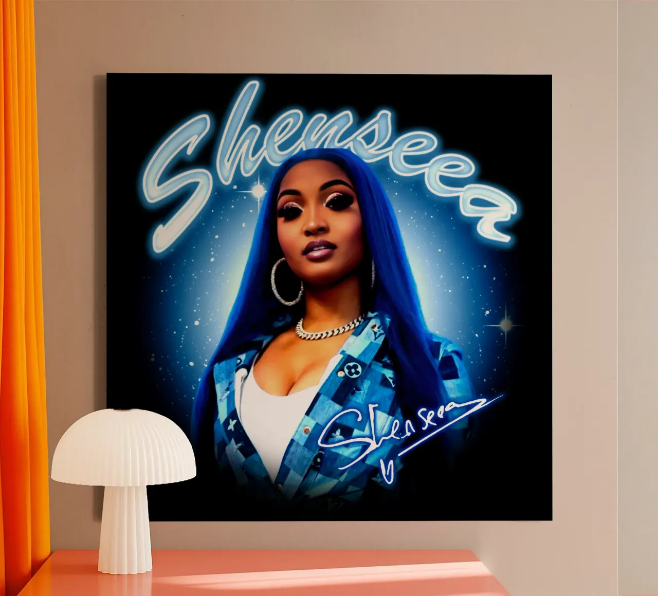 Hip Hop Shenseea tela con Cornice a cassetta da imstildreaming