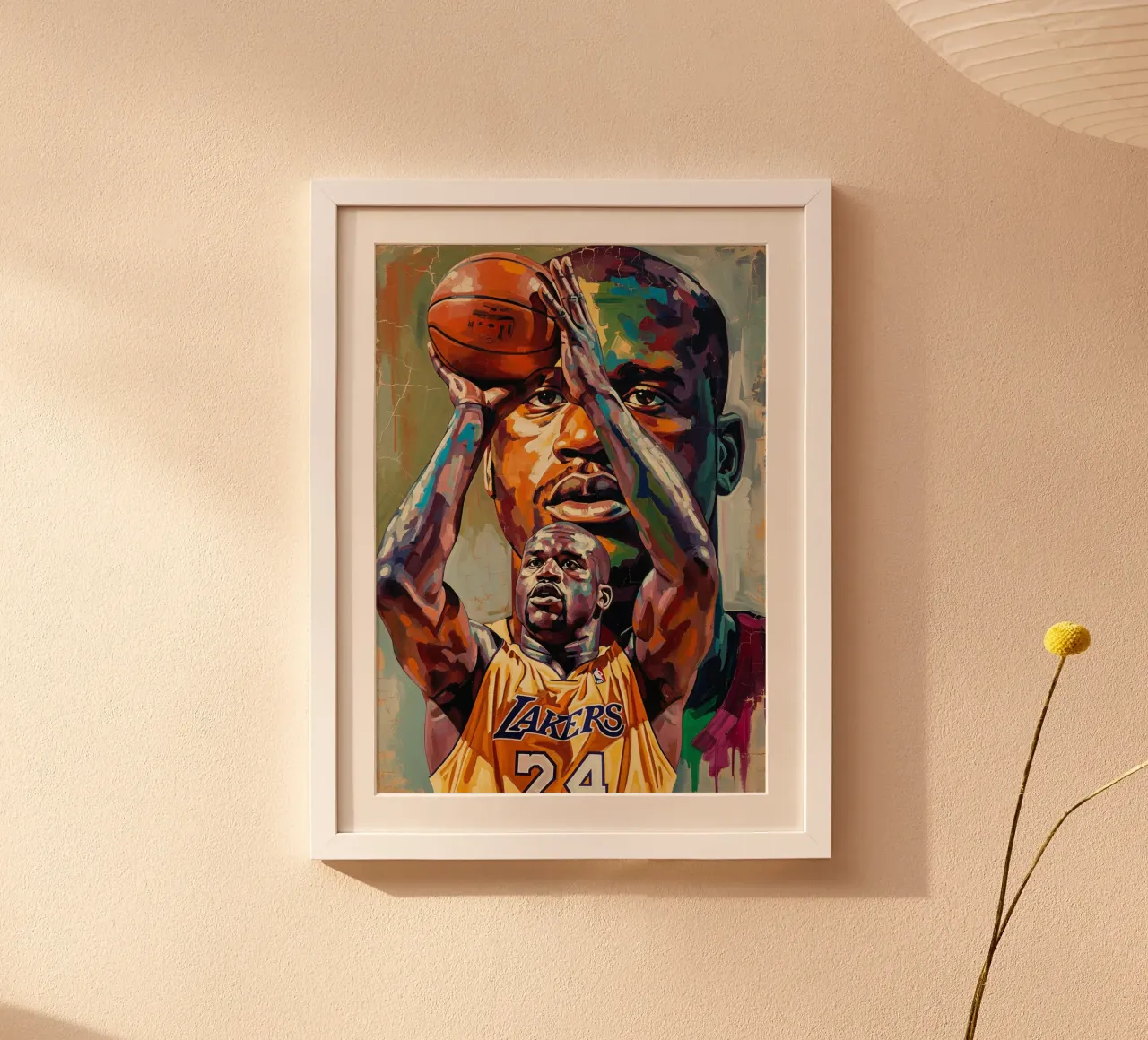 Arte astratta di Shaquille O'Neal poster da Lembayung art