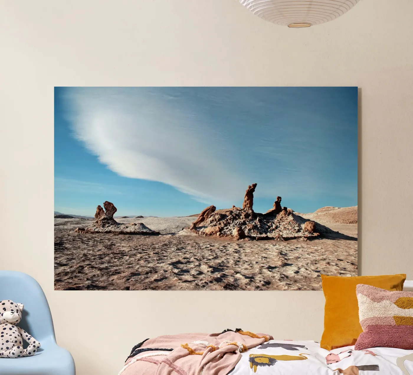 Desert and blue sky acryl van LinaTravels