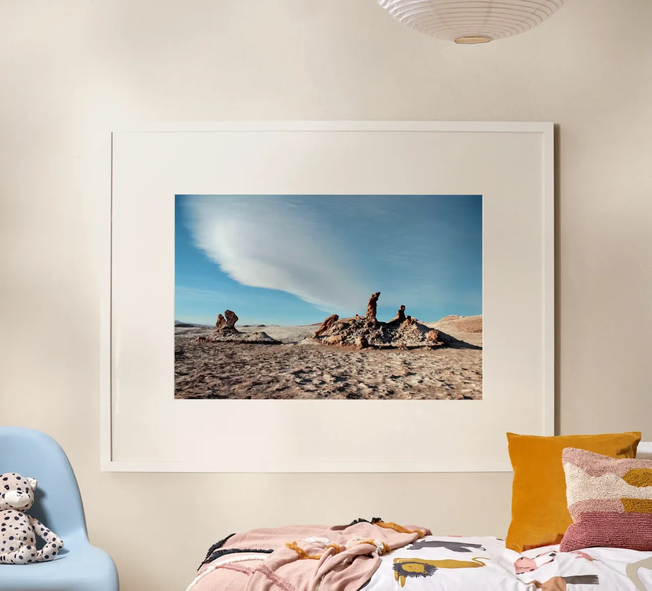 Wüste und blauer Himmel Poster von LinaTravels