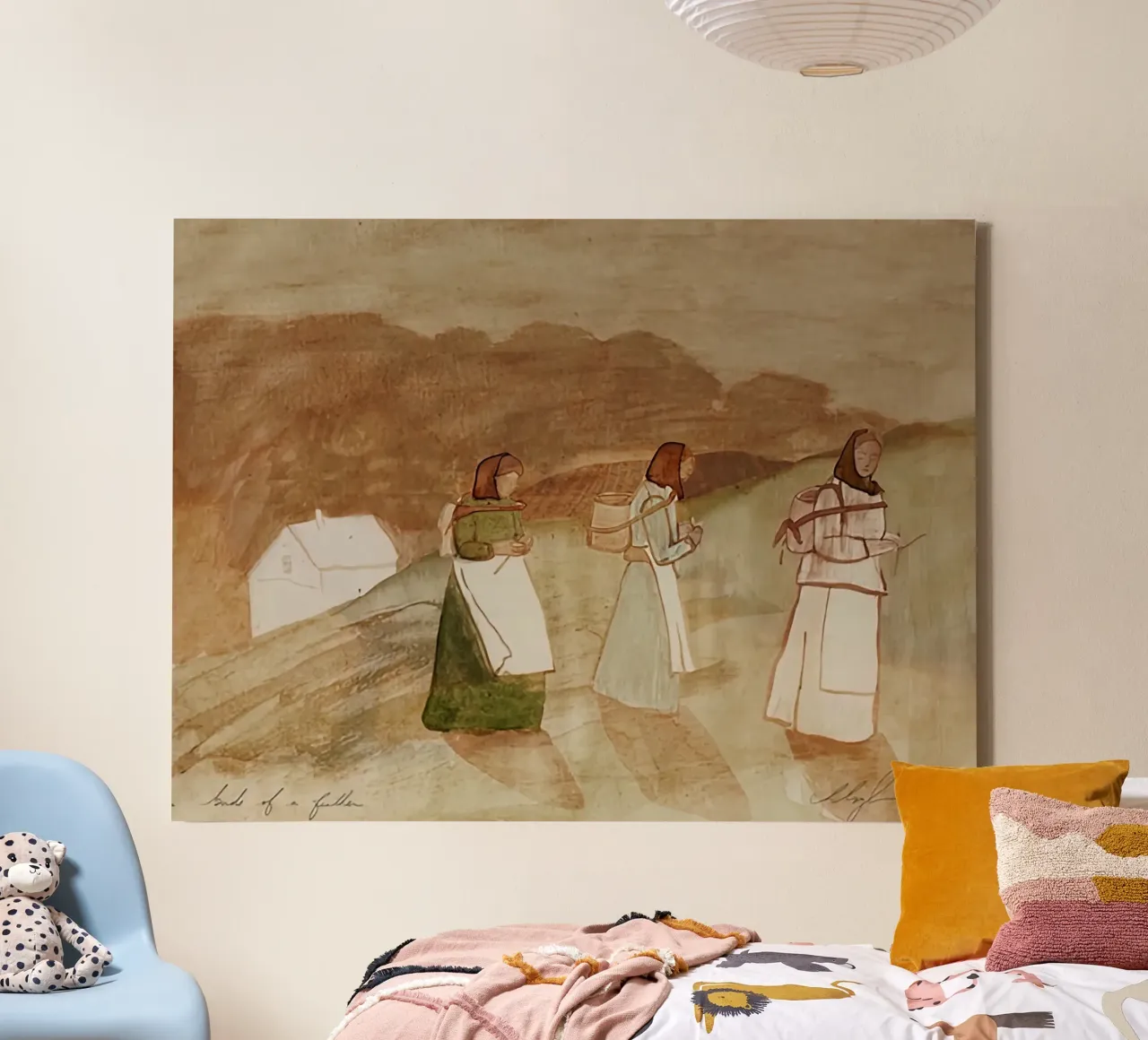 Uccelli di piuma tela con Cornice a cassetta da Zach shop