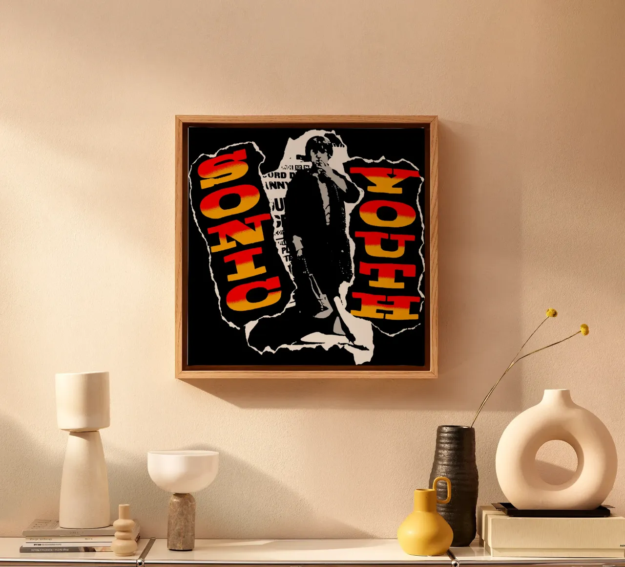 Rock alternativo Sonic Youth tela con Cornice a cassetta da sophielouise.designs