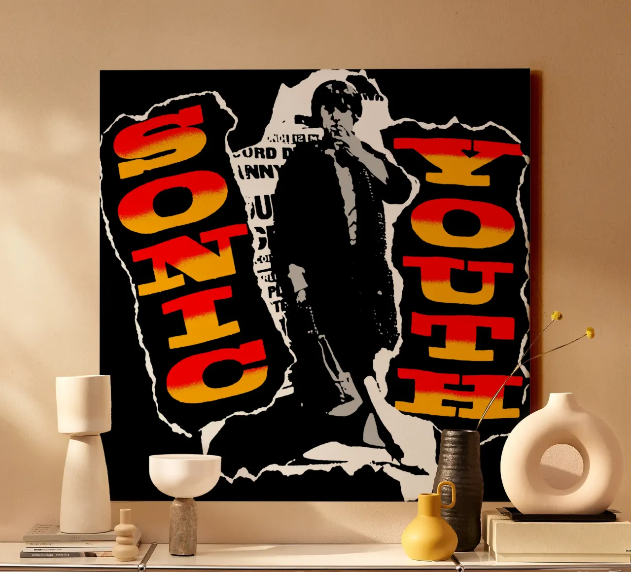 Rock alternativo Sonic Youth tela con Cornice a cassetta da sophielouise.designs