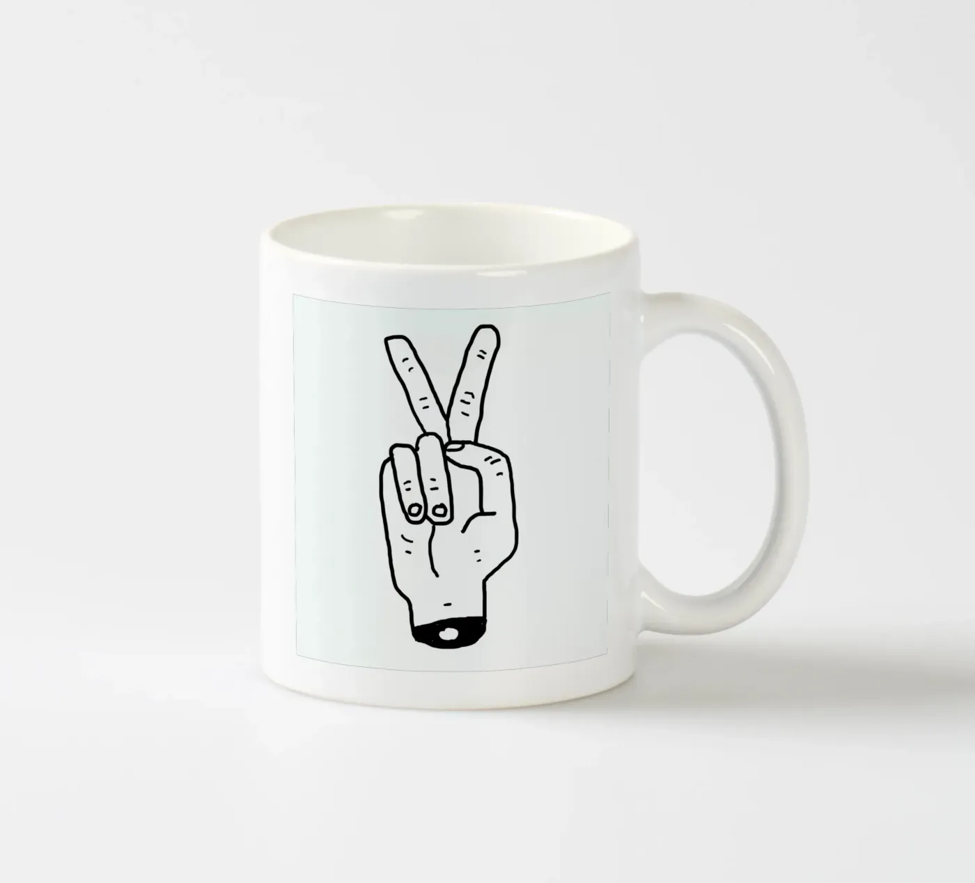 Peaceman ceramic mug by Nick Cocozza