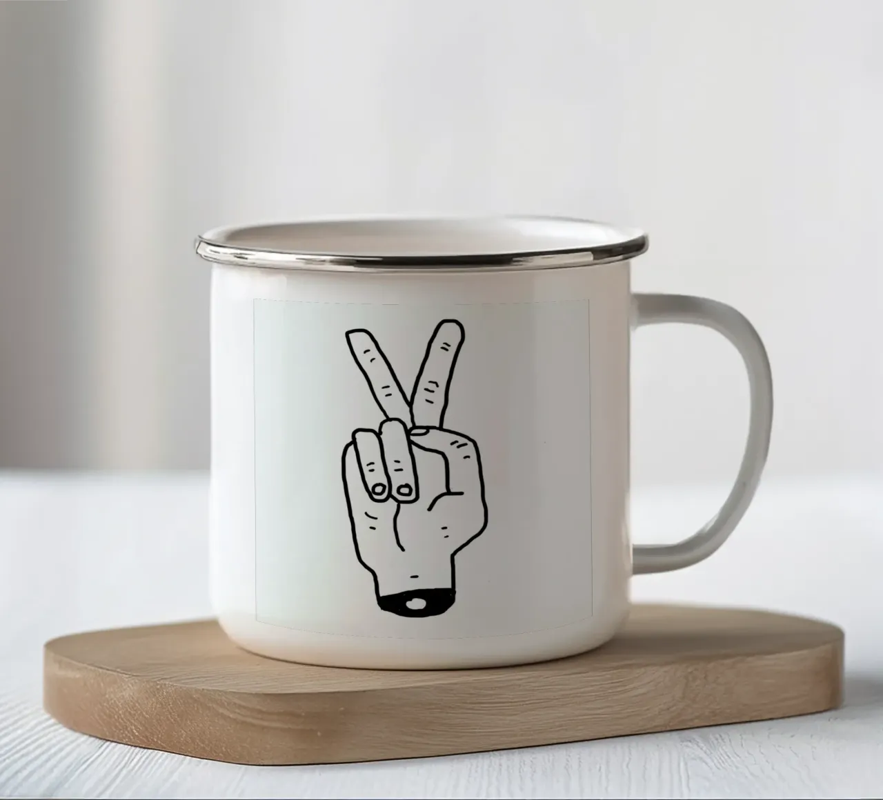 Peaceman tazza in smalto da Nick Cocozza