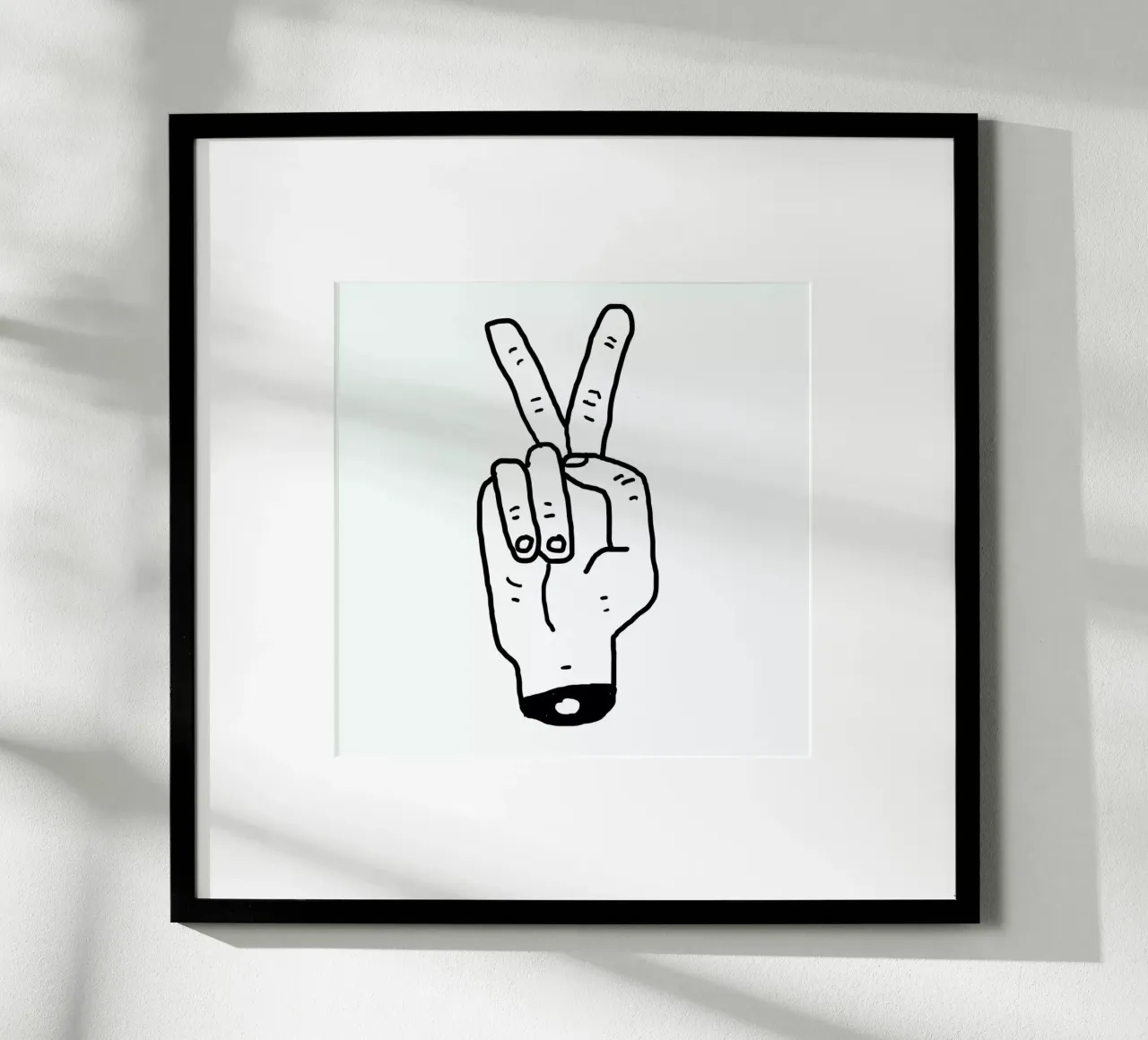 Peaceman poster con telaio in legno da Nick Cocozza