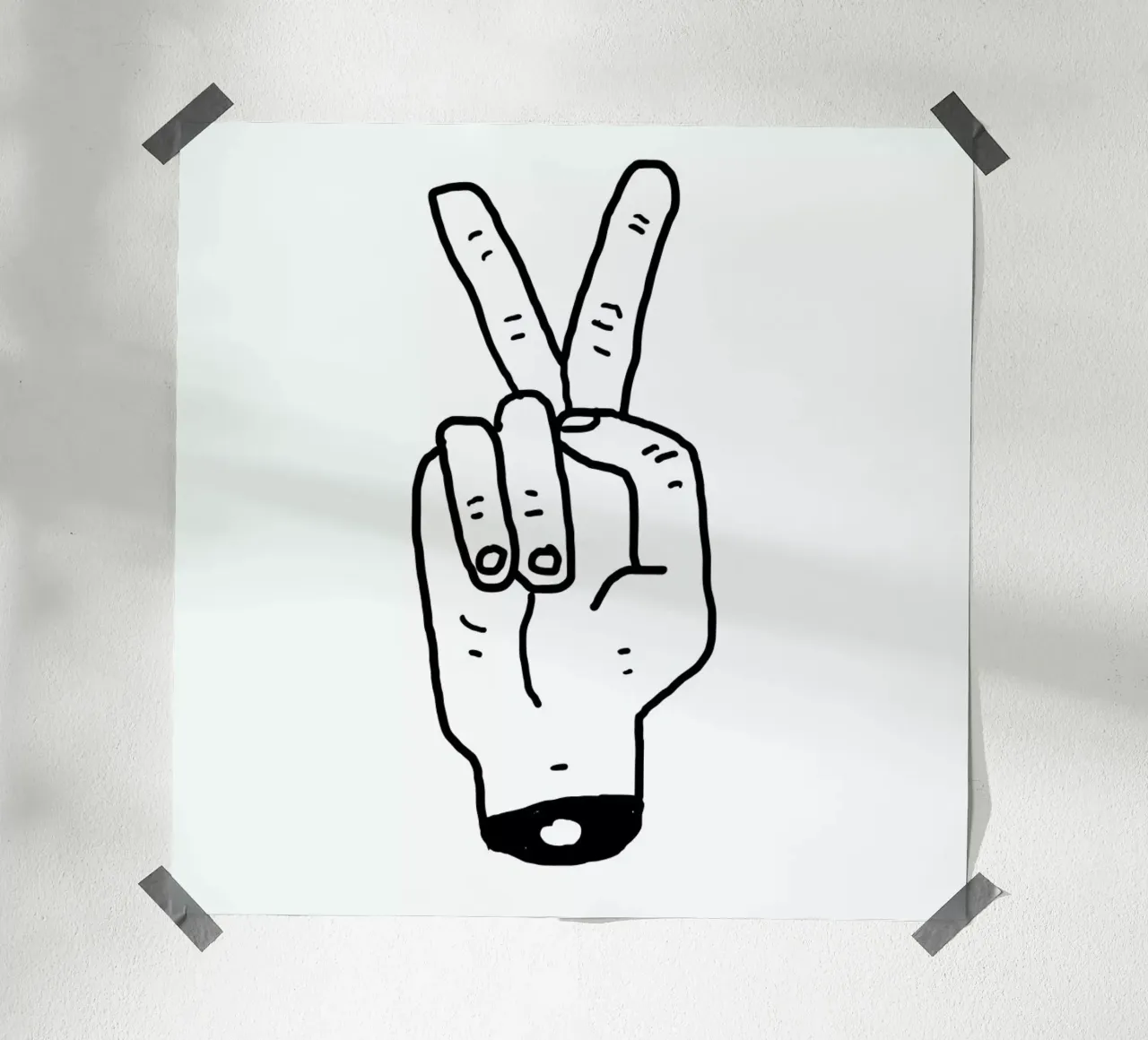 Peaceman poster con telaio in legno da Nick Cocozza