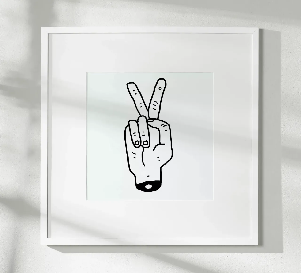 Peaceman poster con telaio in legno da Nick Cocozza