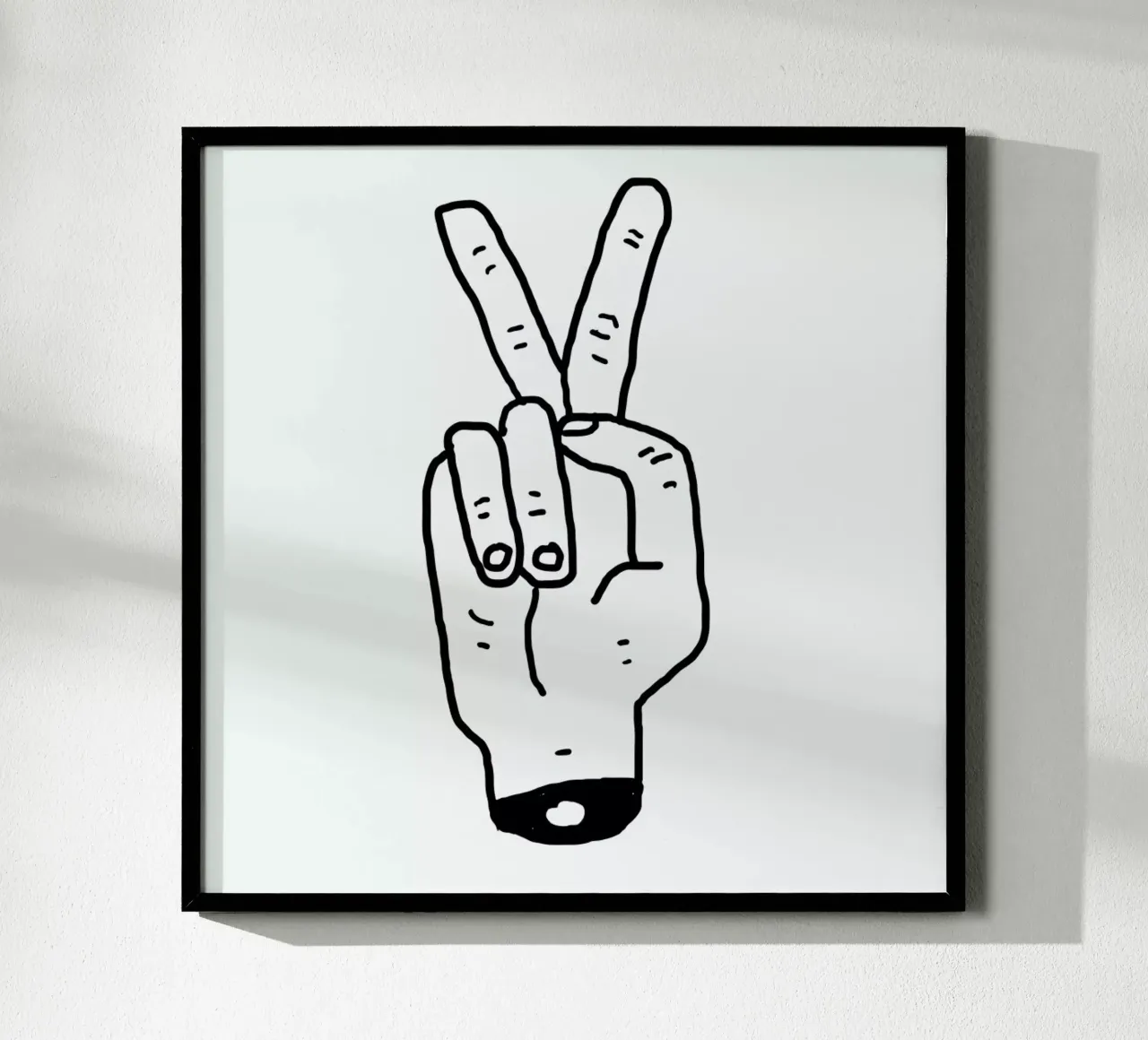 Peaceman poster con telaio in legno da Nick Cocozza