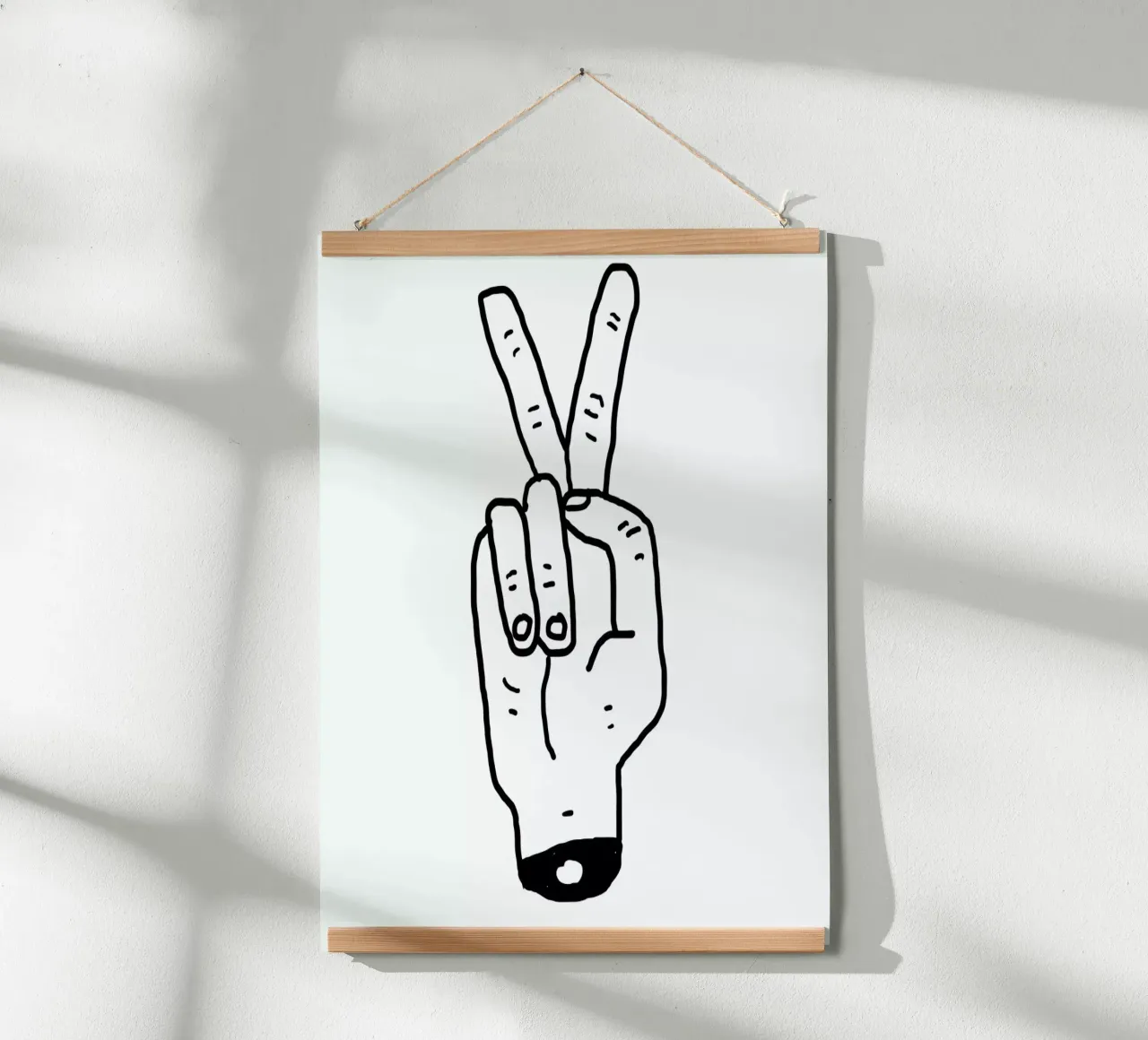 Peaceman poster con telaio in legno da Nick Cocozza