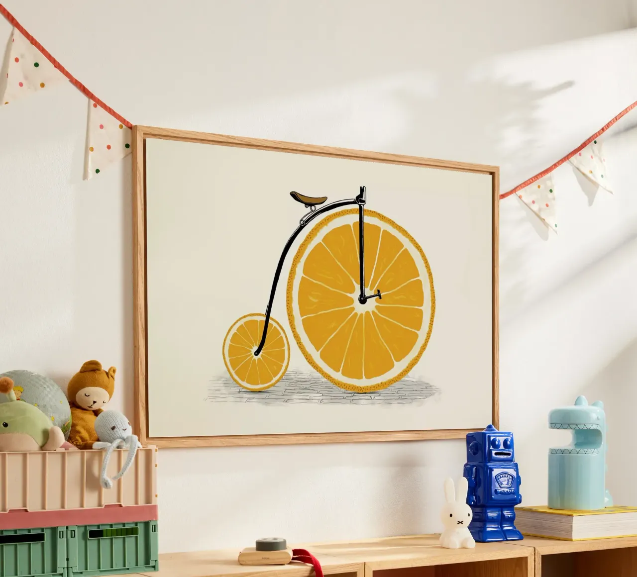 Orange Wheels acrylic glass by Florent Bodart