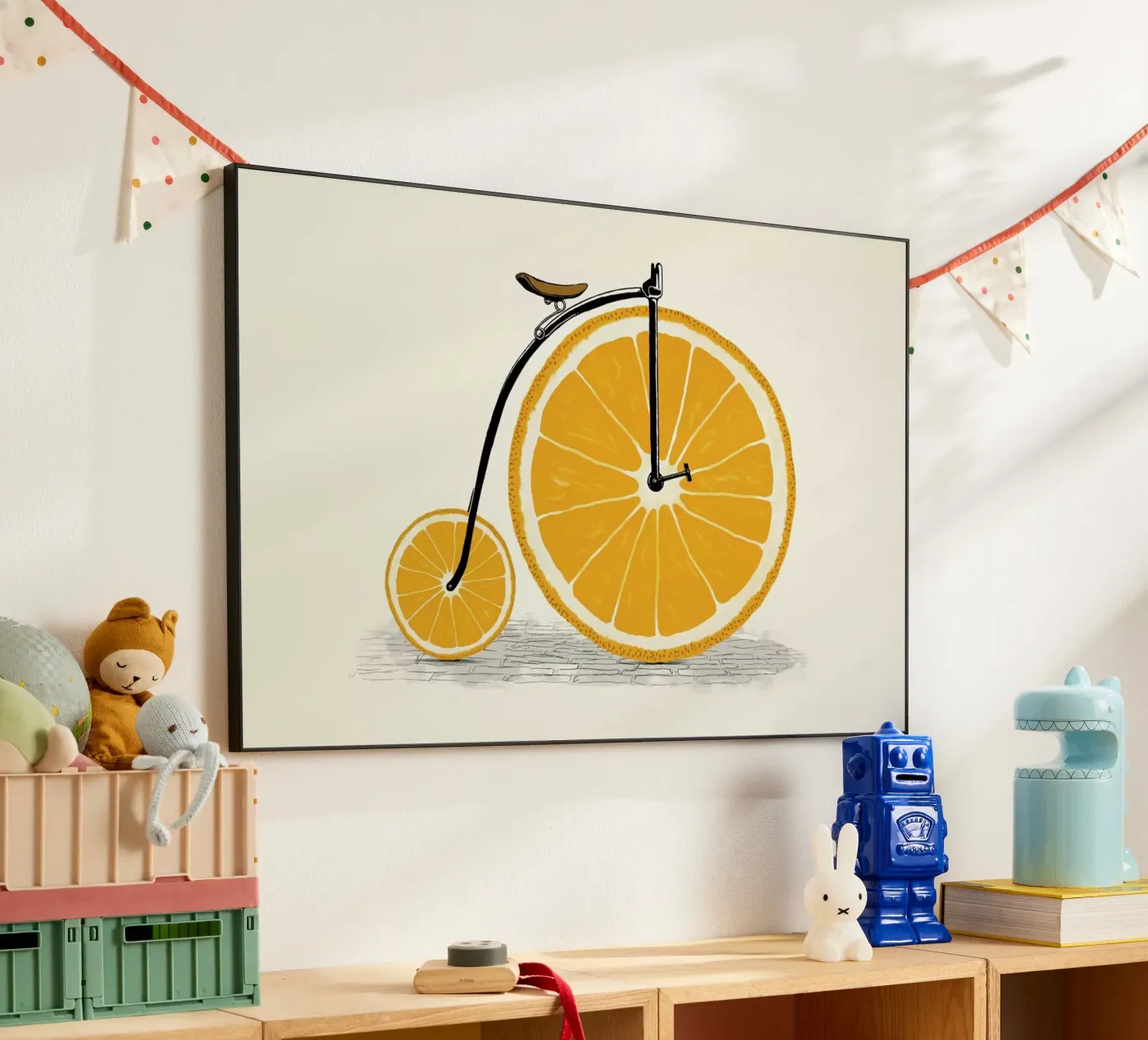 Orange Wheels alluminio dibond da Florent Bodart