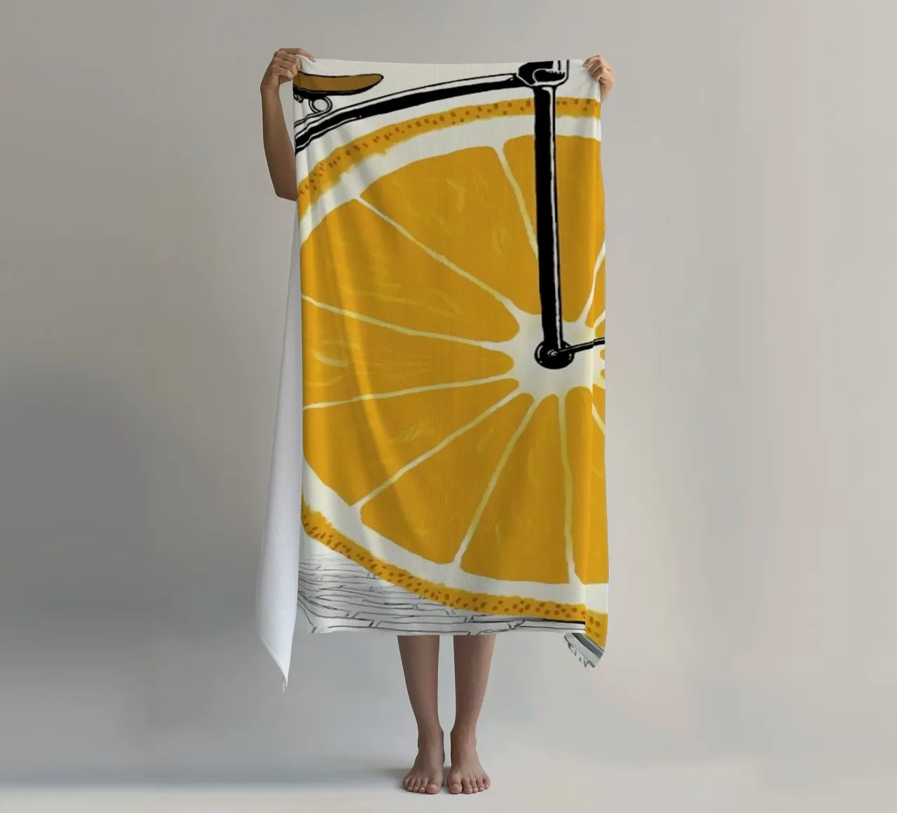 Orange Wheels telo mare da Florent Bodart